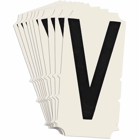 Brady Quik-Align 6450 Series Polyester 2 in Lbl Legend: V Black 10PK 6450P-V